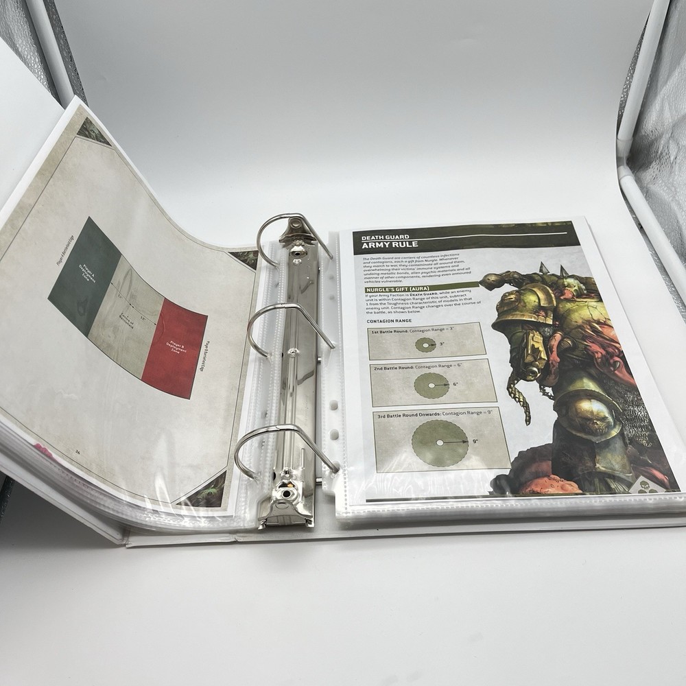Warhammer 40k Plague Marines Codex and Core Rules in Binder