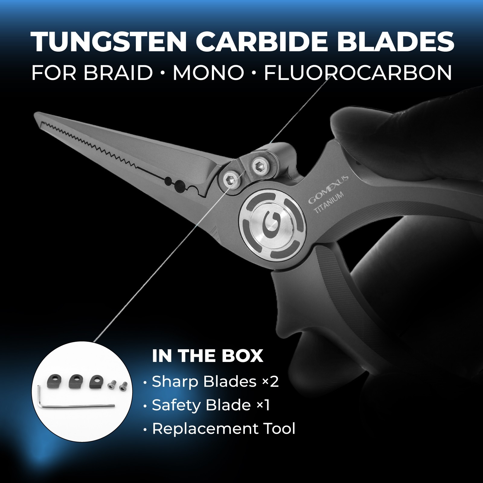 Gomexus 6.5 inch Titanium Fishing Plier 100% Saltwater Rustproof Split Ring Nose