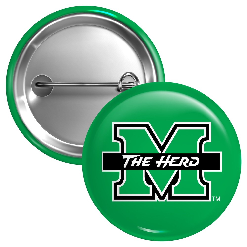 Marshall Thundering Herd Button Pin - 3 Size Options