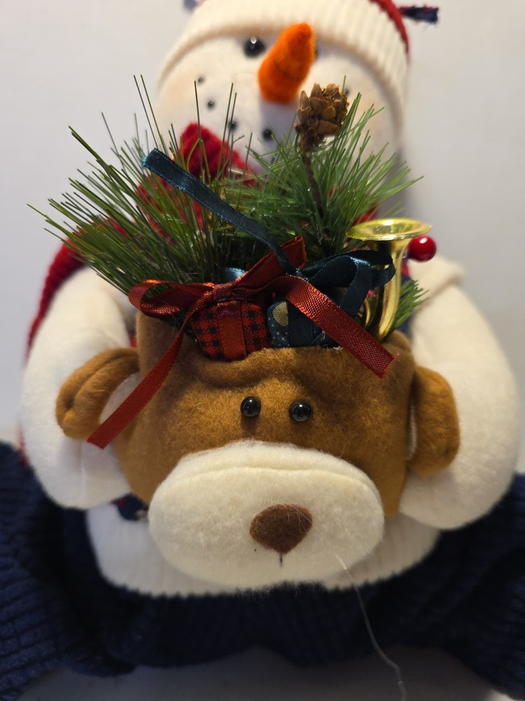 Snowman Draft Stopper Dressed 34" for Doors or Windows Nice
