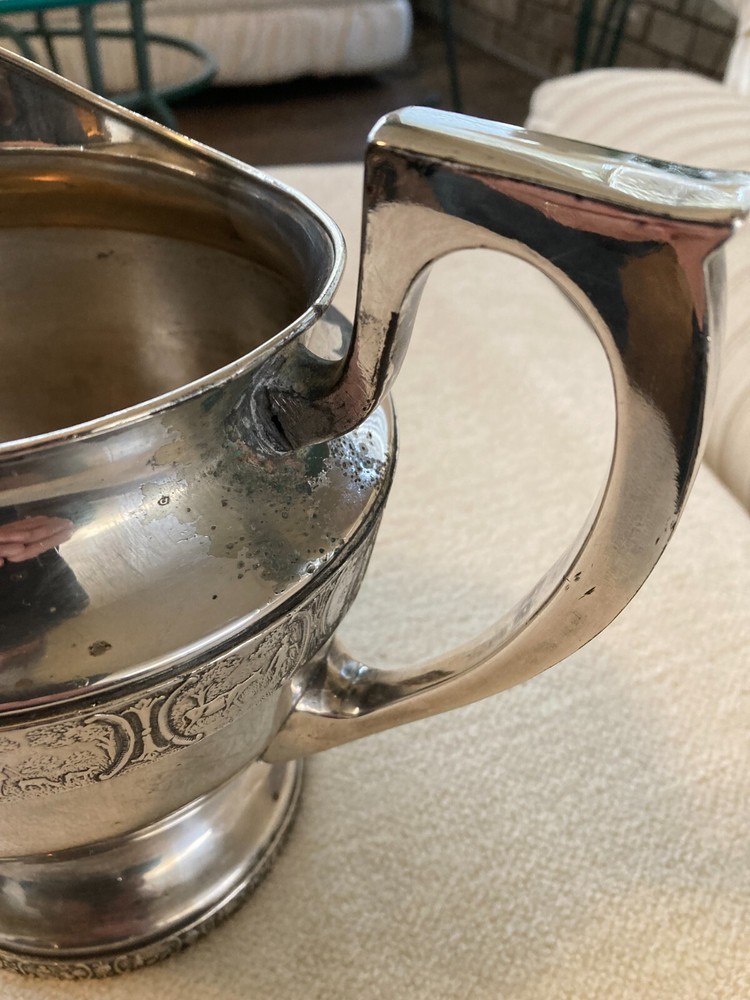 VINTAGE SILVERPLATED PITCHER by Bernard Rice's Sons-Scenes Apollo- Electroplated