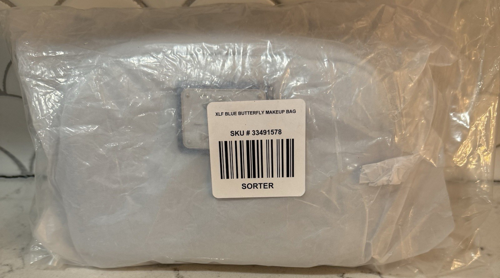 Loungefly Disney Minnie Mouse Butterfly Bow Blue Cosmetic Makeup Bag NWT