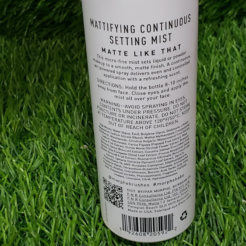Morphe Make Up Mattifying Continuous Setting Mist Spray - 2.8 oz