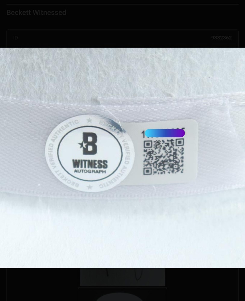 ALICE COOPER WHITE TOP HAT Signed Autographed BECKETT Witnessed Hologram