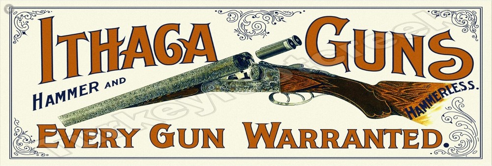 Ithaca Guns 6" x 18" Metal Sign