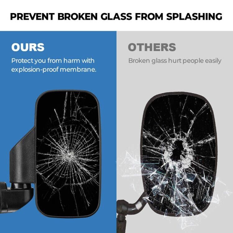 UTV Rear View Side Mirrors For Polaris Ranger 500 570 XP 900 1000 /General 1000