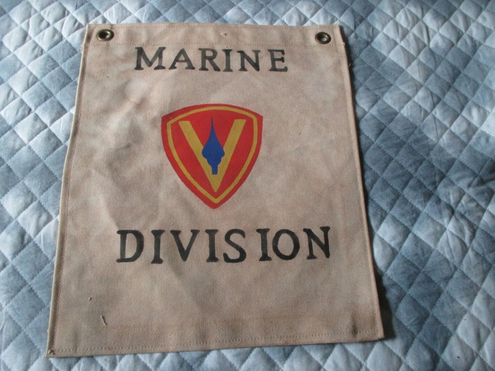 WWII US MARINE CORP USMC  5 TH  MARINE DIVISION    FLAG