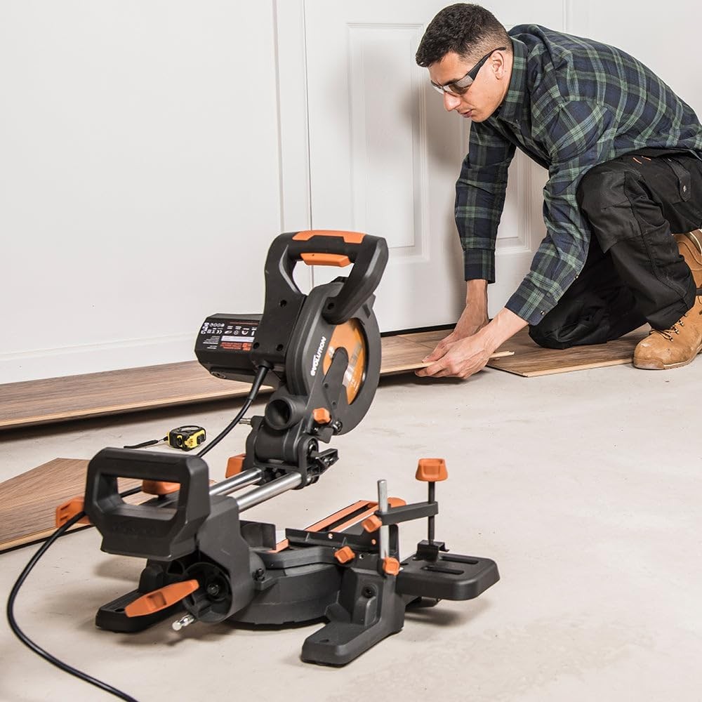 Evolution Power Tools R185SMS+ Sliding Miter Saw with Multi-Material Cutting