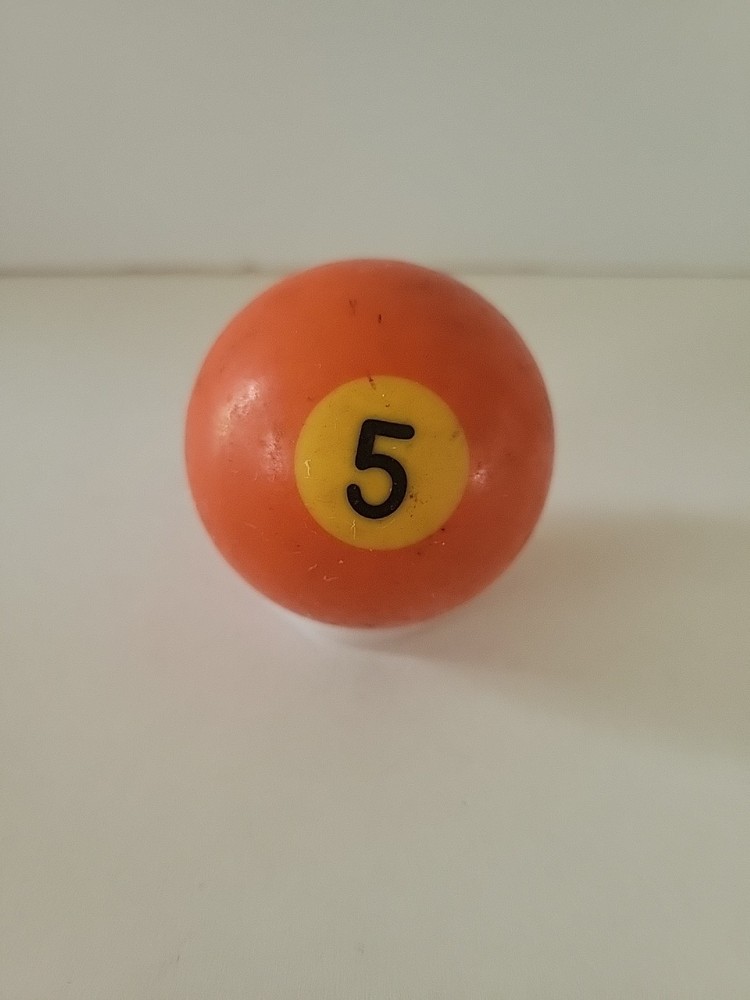 Vintage No. 5 Solid Orange Pool Ball Billiard 2" Replacement (O)