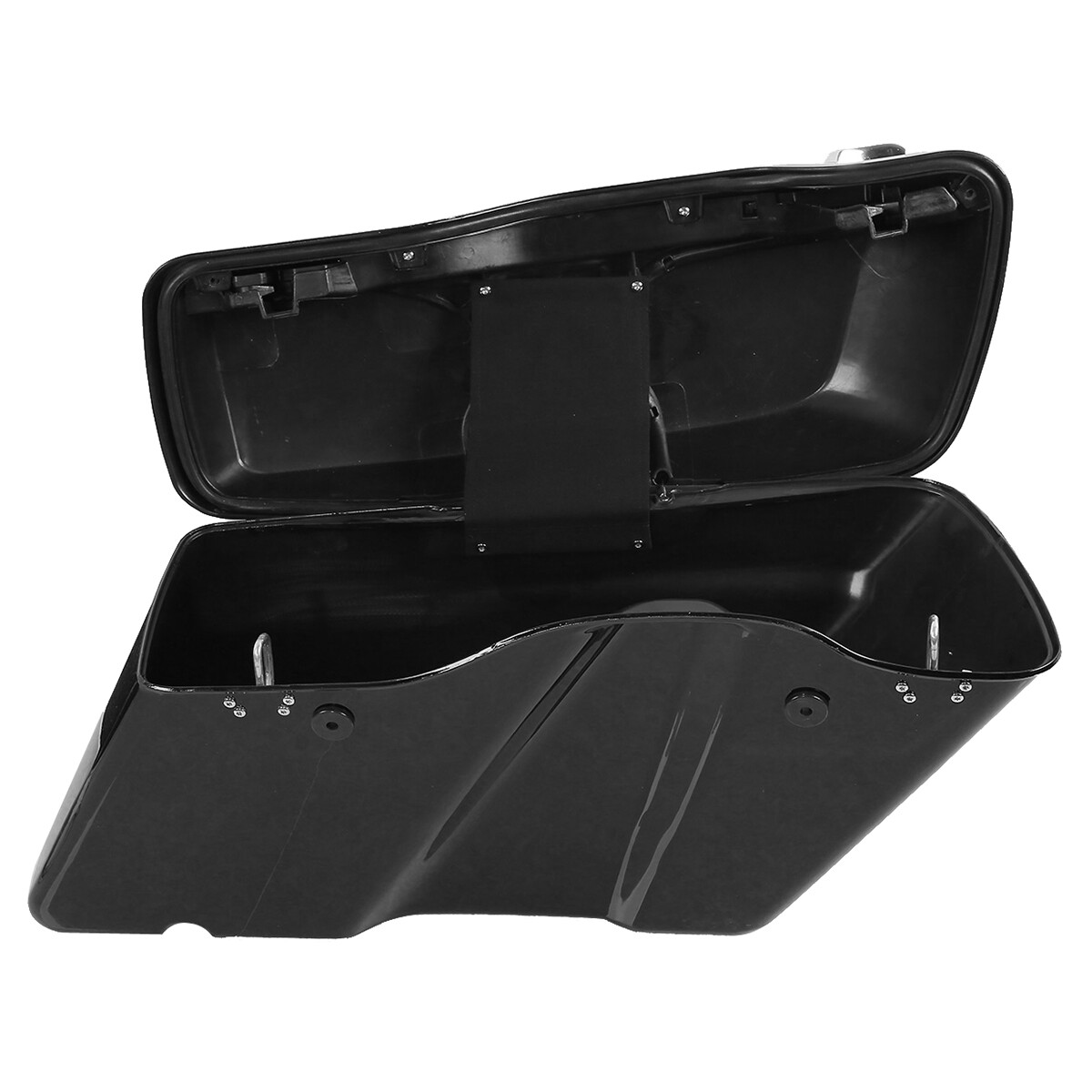 Hard Saddlebags Saddle Bags W/ Black Conversion Brackets Fit For Harley Softail