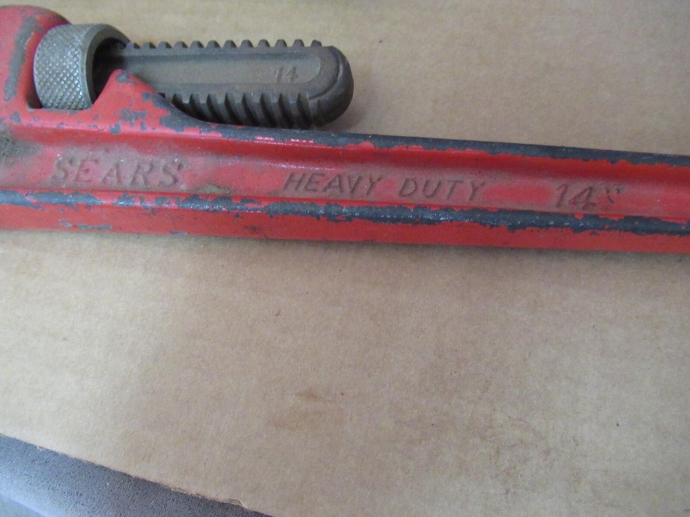Ridgid E14 Offset & Sears 14" Heavy Duty Pipe Wrenches cl