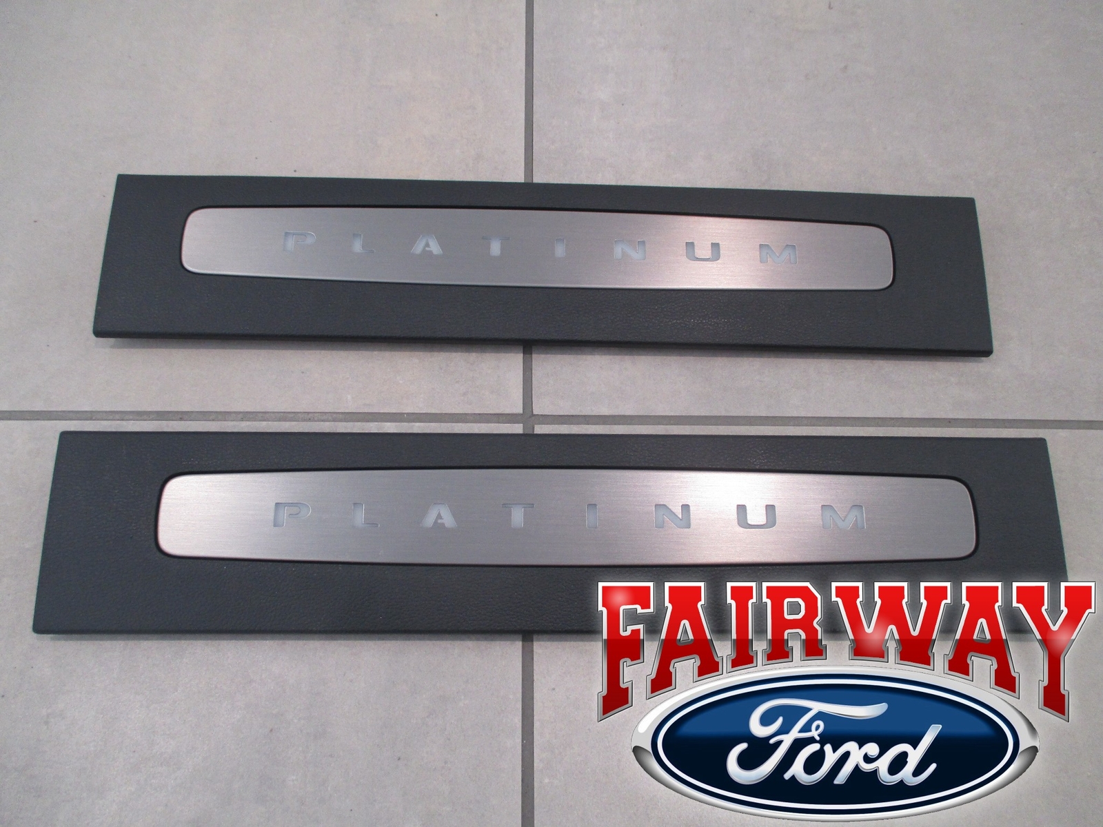 17 thru 22 Super Duty Illuminated PLATINUM Door Sill Plate Set CREW CAB ONLY