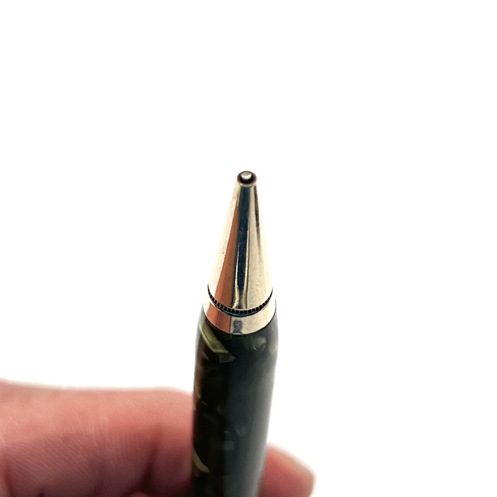 VTG Conklin Symetrik Green Marble Gold Trim 5-1/8" Twist Pencil