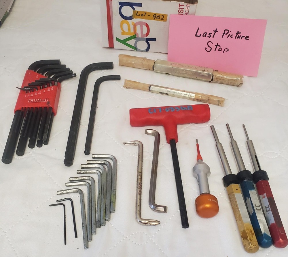 Assorted hand tools Allen hex keys screwdrivers gauges tools mixed lot 902