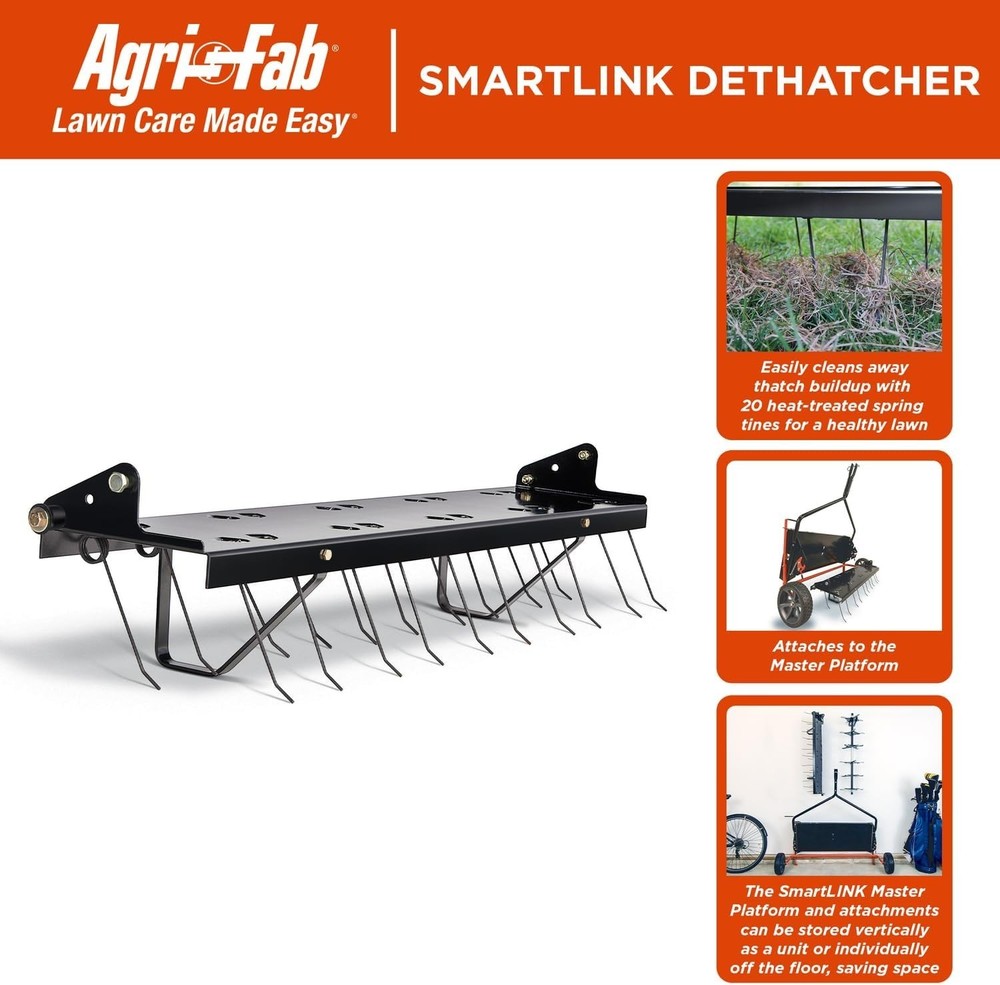 Space-Saving 40-Inch SmartLink Lawn Dethatcher - Lightweight & Effective