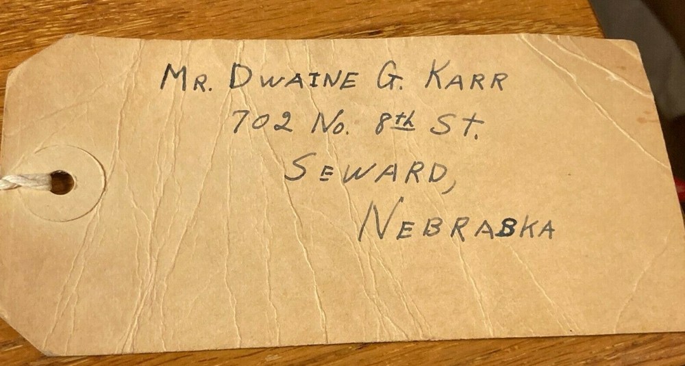 Vintage WW2 Navy Shipping Tag - Doublesided