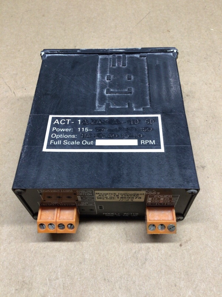 Monarch ACT-1B Panel Tachometer *Missing Cover* #4007J121