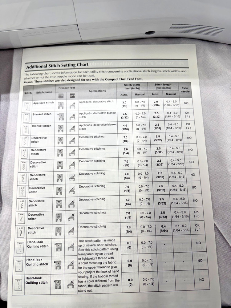babylock chorus sewing machine