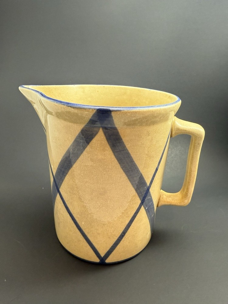 Yellow Glazed Lustreware Pitcher From Czechoslovakia