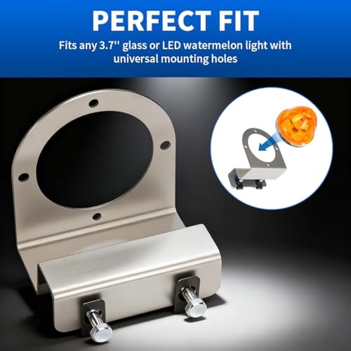 Watermelon Light Bracket Stainless Steel Universal Mount, Angled Straight 1pc