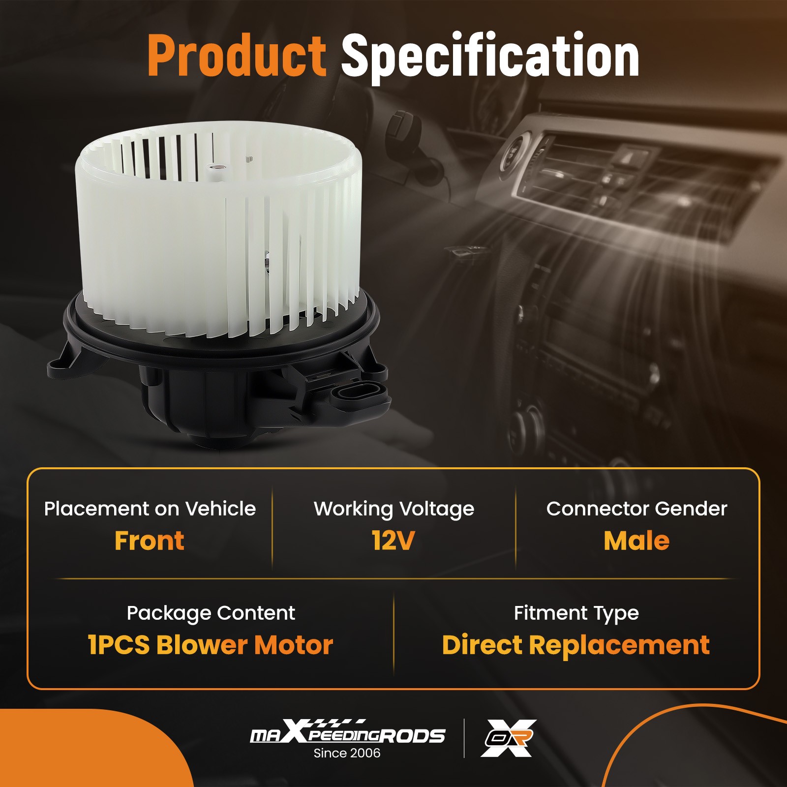 A/C Heater Blower Motor w/ Fan for Ford Expedition F-150 Lobo 2009-2017 700237