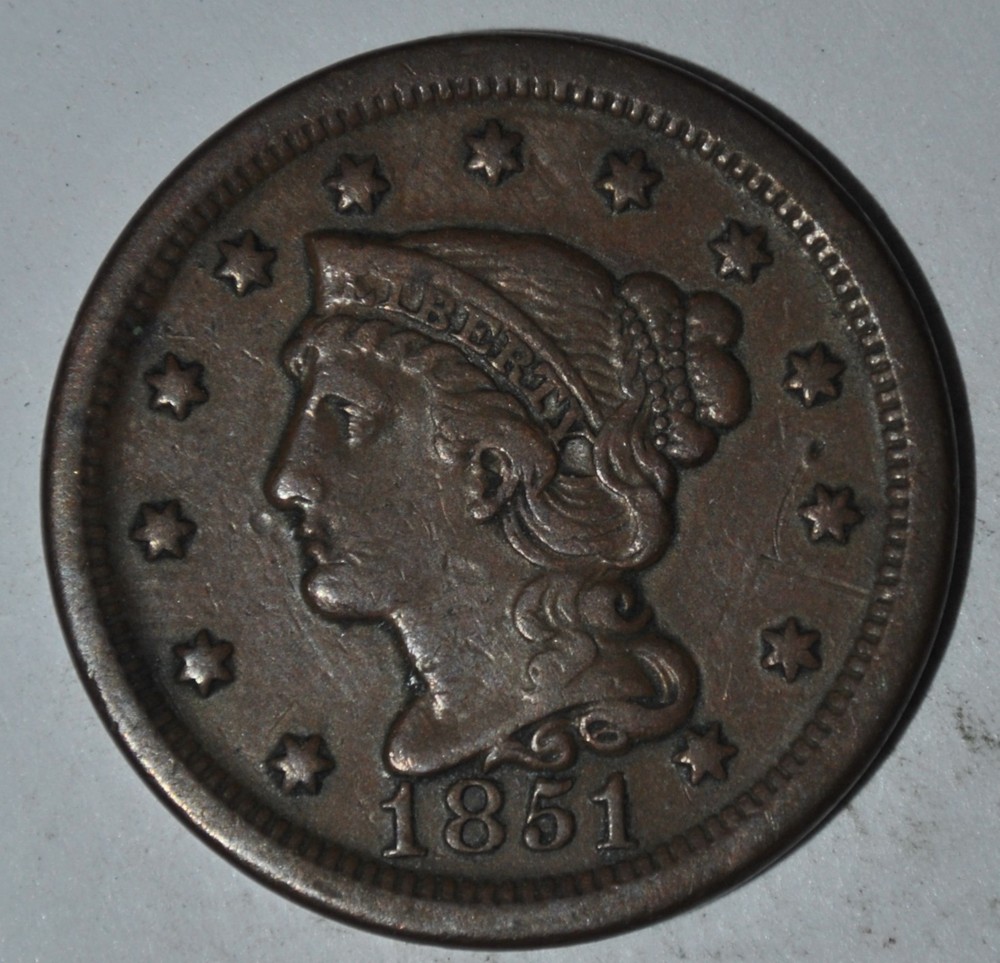 1851 Large Cent {{{6908