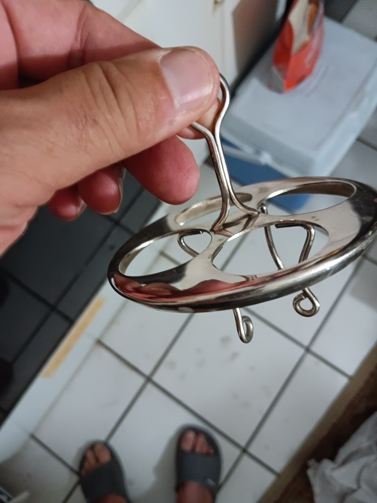 Antique English Silver Plate Condiment Egg Codder Eagle Finial Handle