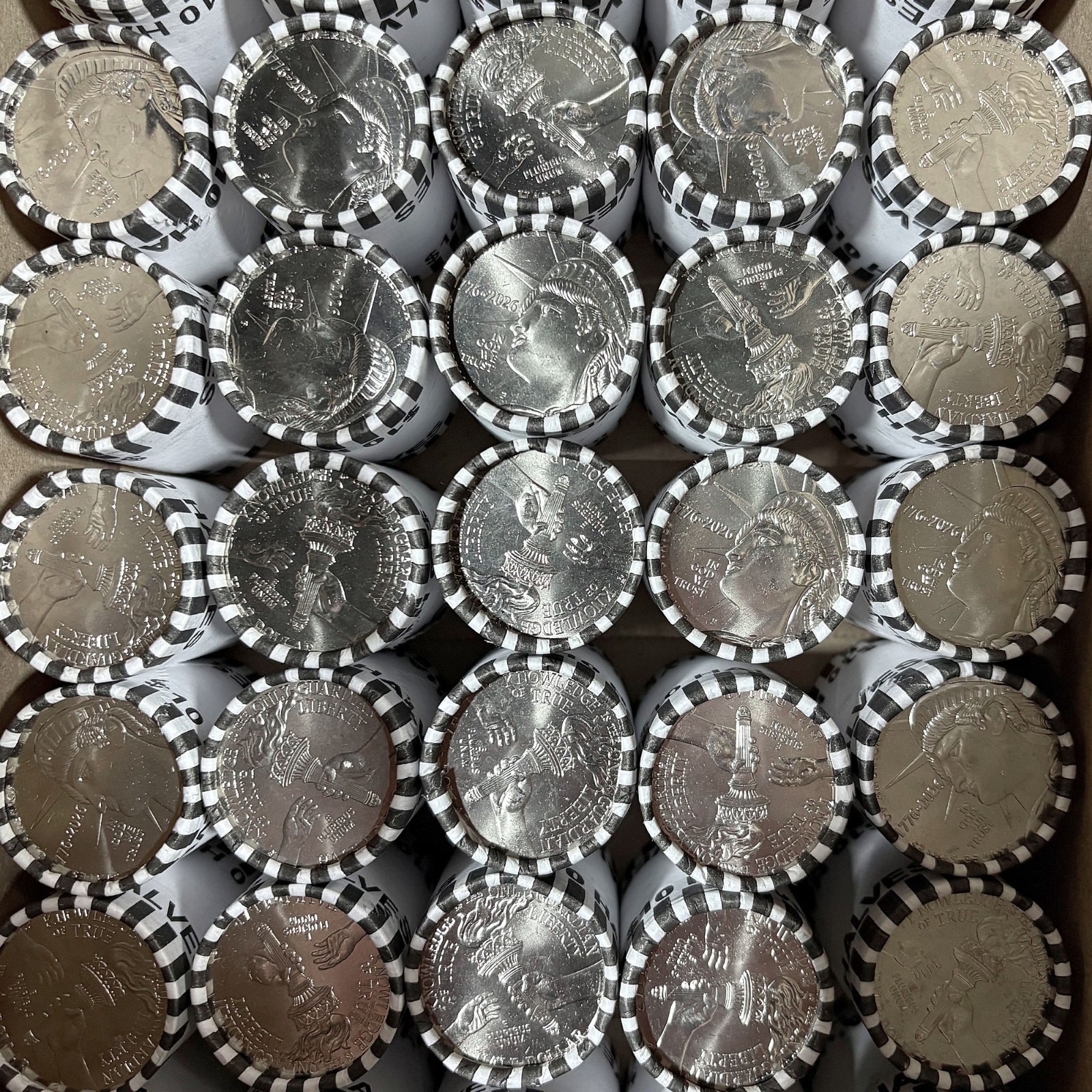 America 250 Enduring Liberty Half Dollar 1776–2026 Uncirculated $10 Roll P MINT