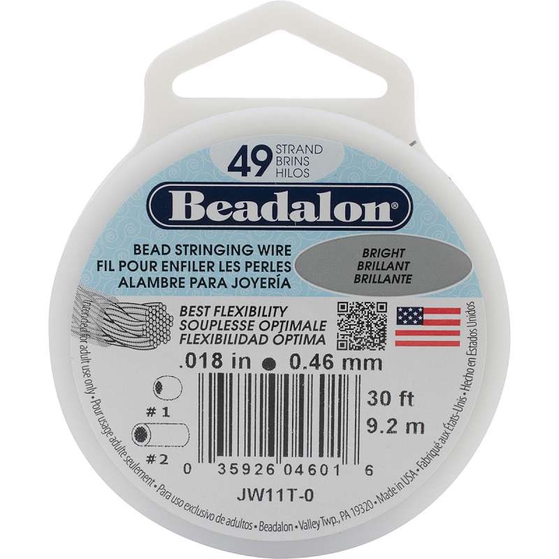 Stringing Wire 49-Strand .018"X30' Bright