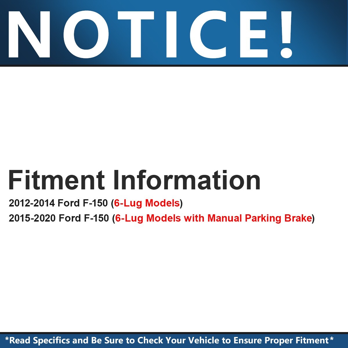 Front & Rear Drilled Rotors Ceramic Brake Pads for 2012 - 2020 Ford F-150 6 LUGS