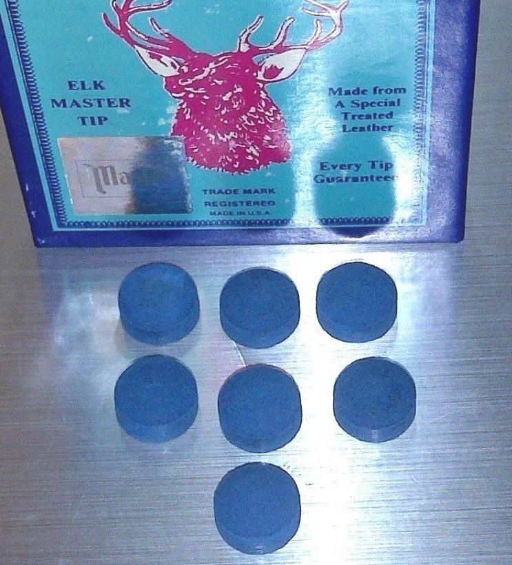 Elk Master Pool Cue Tips 11mm Qty 7 tips NEW!