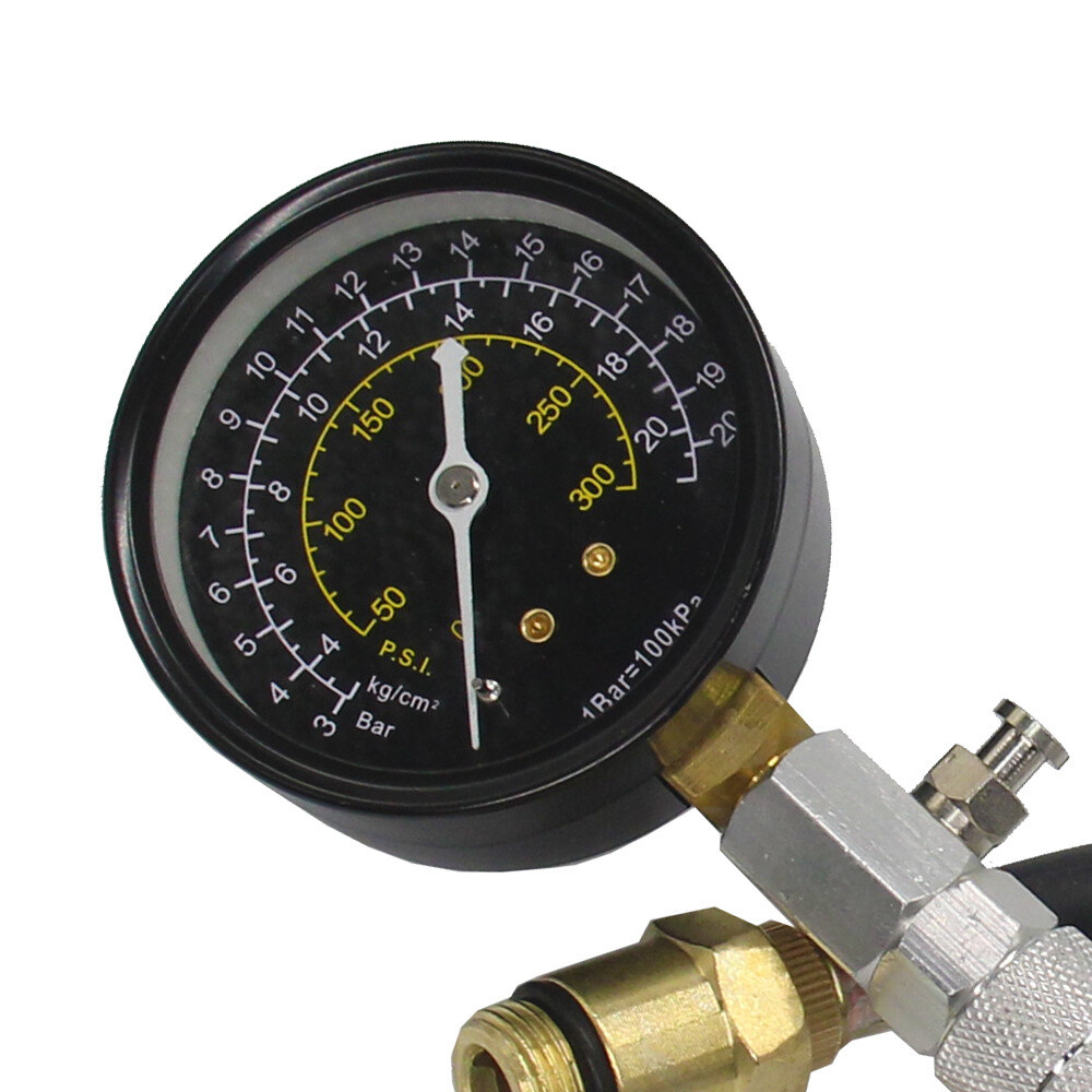 Engine Compression Tester Testing Gauge Check Test Tool Meter 0-300 PSI 3-20 Bar
