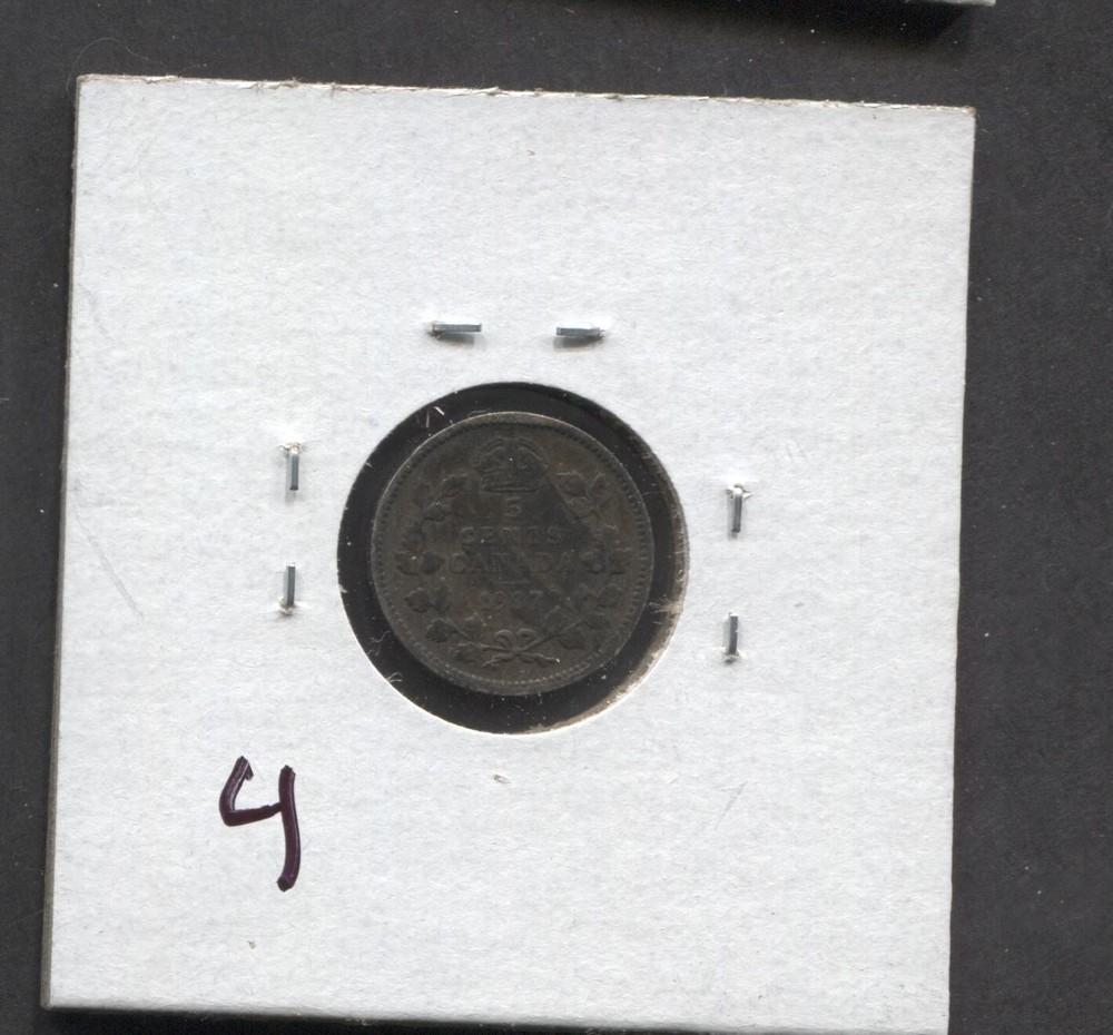 1907- Canada- 5 Cents- Silver