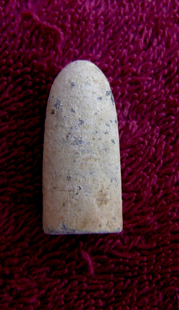 EXCAVATED & DROPPED CONFEDERATE .52 CALIBER GREENE BULLET (SHILOH)