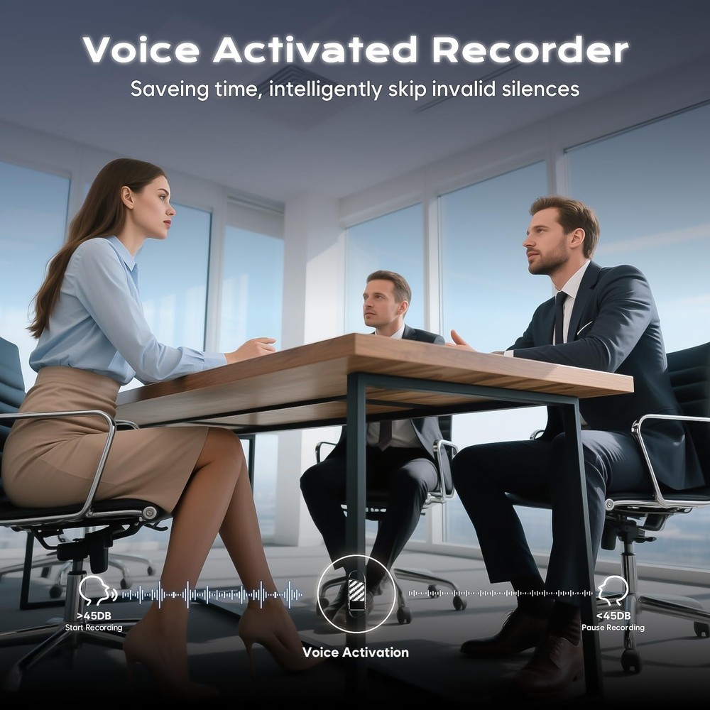 72GB Voice Activated Recorder - Tallkcoder Recording Device with AI-Intellige...