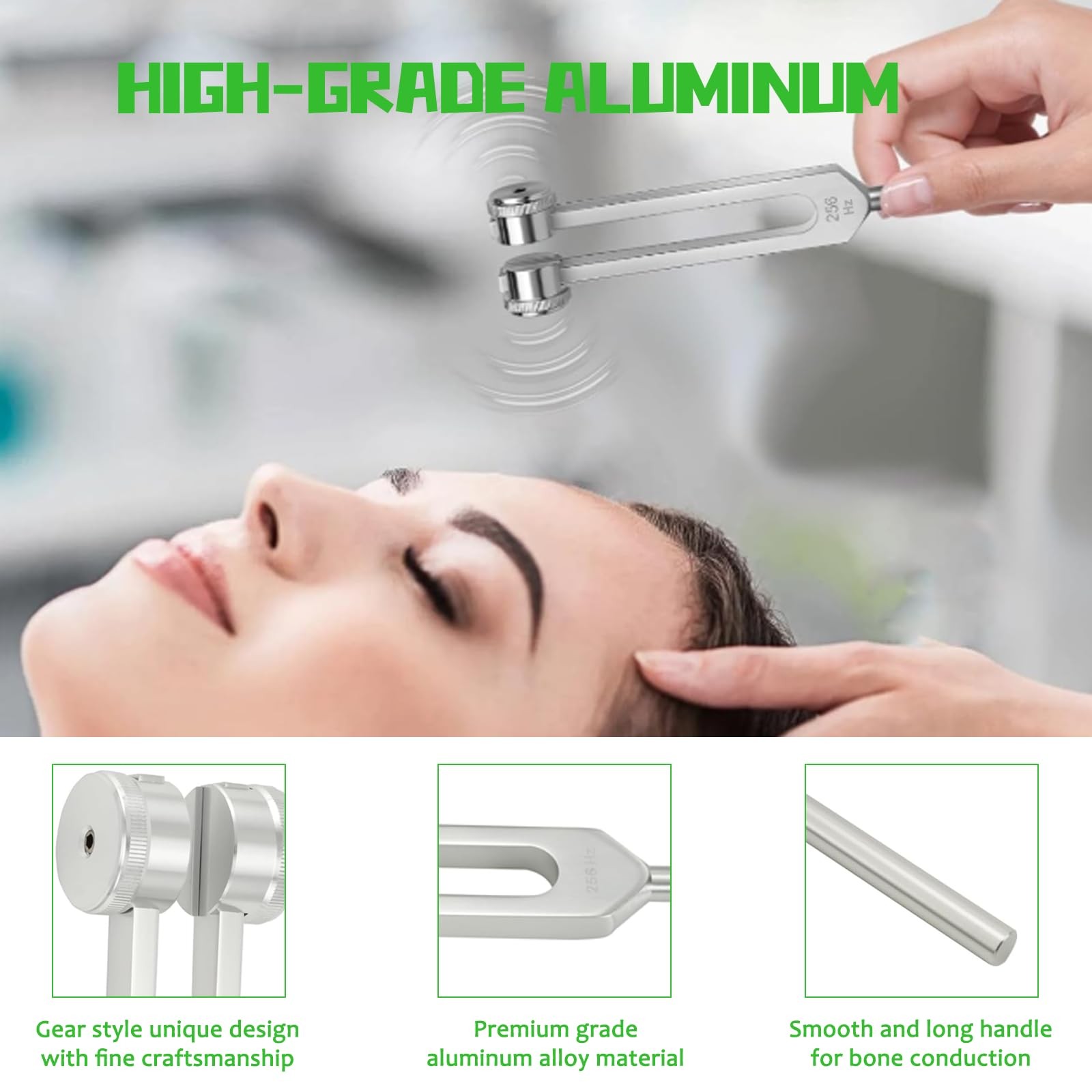 Tuning Forks for Healing Set, Includes 128Hz, 256Hz, 512Hz Tuning Forks with ...