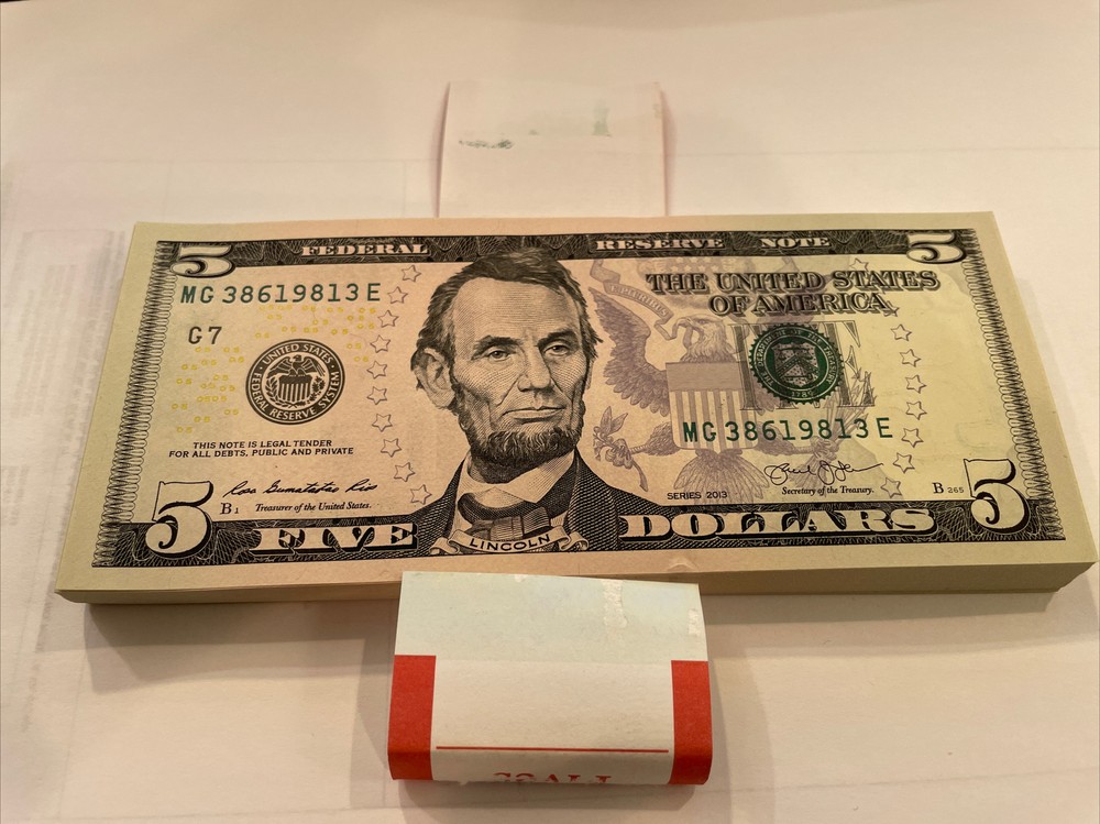 NEW Uncirculated $5 (Five) Dollar Bill Note  USD BEP --2021
