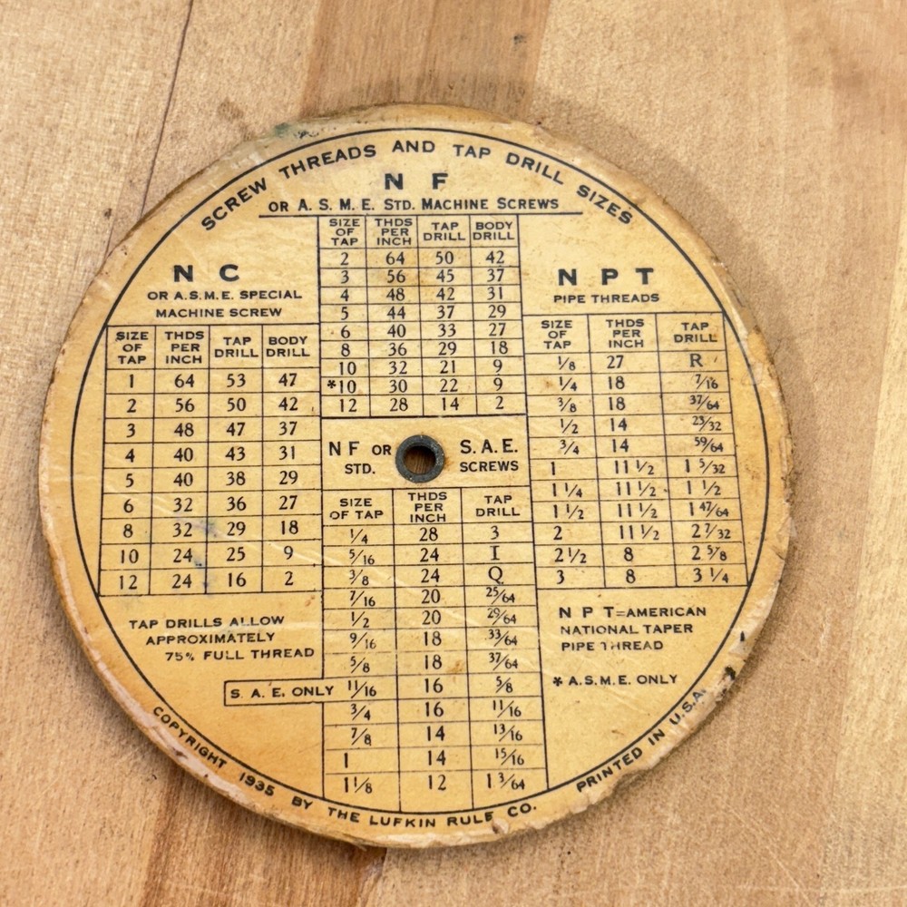 Vintage Unbrako Socket Screw Calculator, Starrett Screw Threads Indicators, Etc