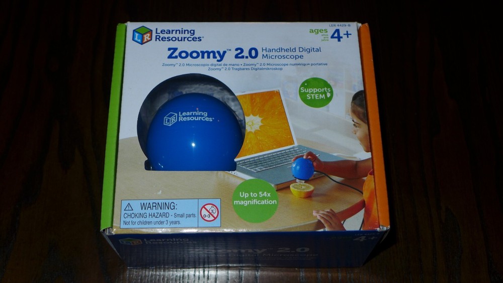 Learning Resources Zoomy 2.0 Handheld Digital Microscope STEM 54X Magnification