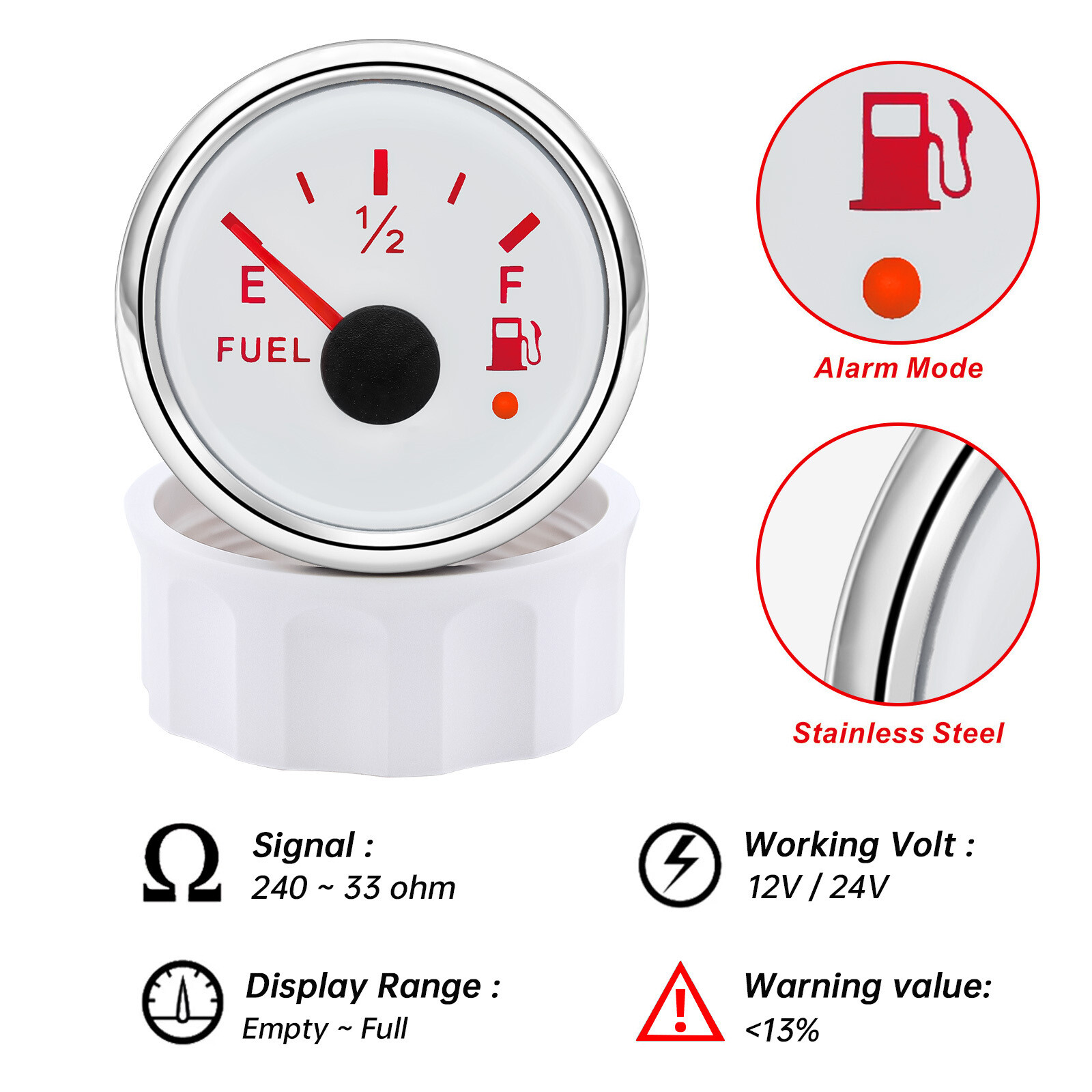 125mm-350mm Marine Boat Fuel Sending Unit Tank Level Sender Sensor 240-33ohms US