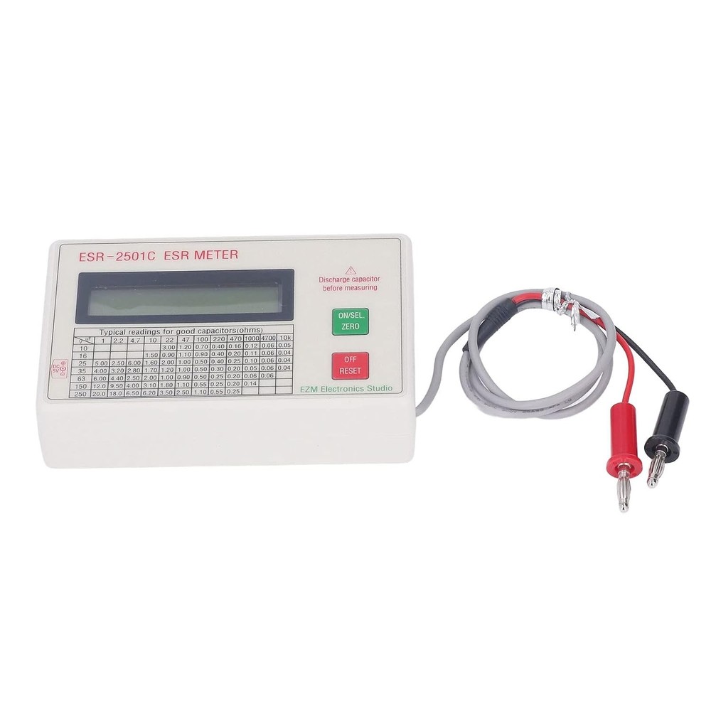 Capacitor Tester, High Accuracy Capacitance Meter LCD Display black