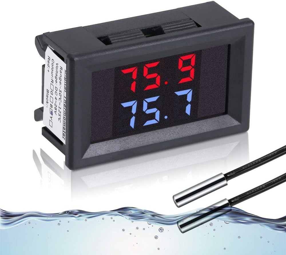 Digital Thermometer Car Auto Temp Gauge Sensor DC 4-28V Universal Engine