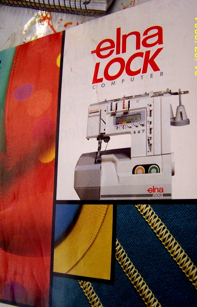 used Elna Lock Pro 4 DC Overlock Serger Machine plus Accessories powers up