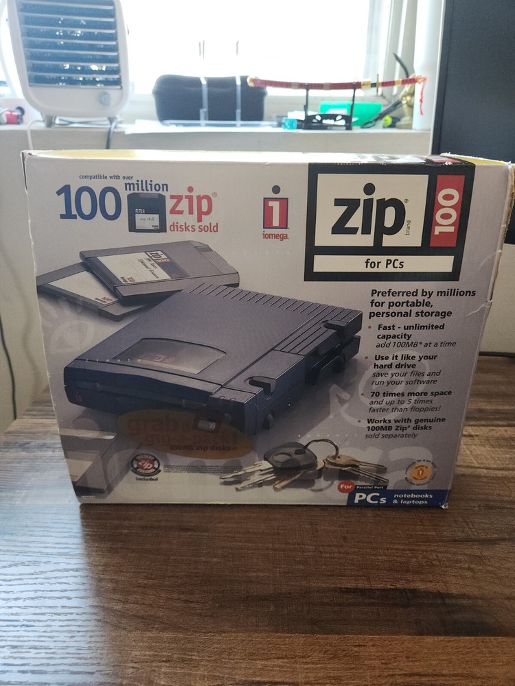 Iomega - 100MB External PC Zip Drive - Blue