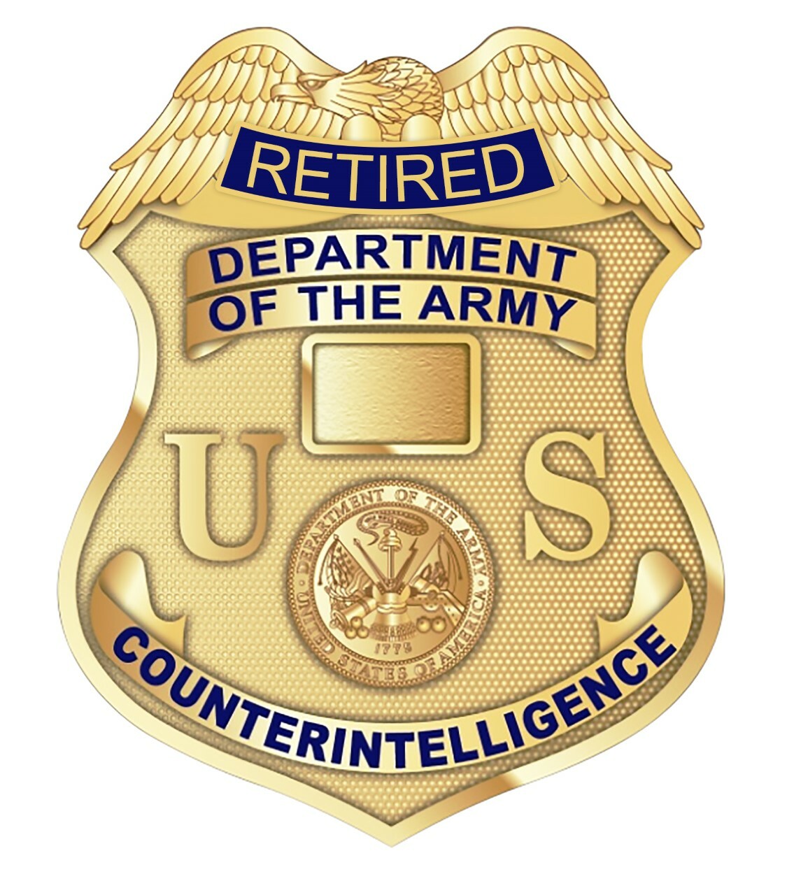 US ARMY Military Intelligence Mini Badge with pins