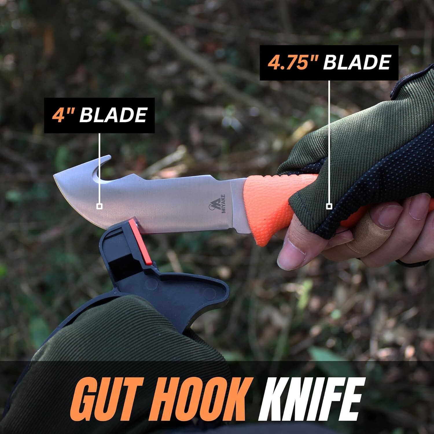 4PC Hunting Knife Set Field Dressing Kit – Deer Elk Gut Hook Skinning Knives