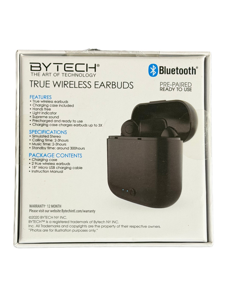 Bytech True Wireless Earbuds - Black