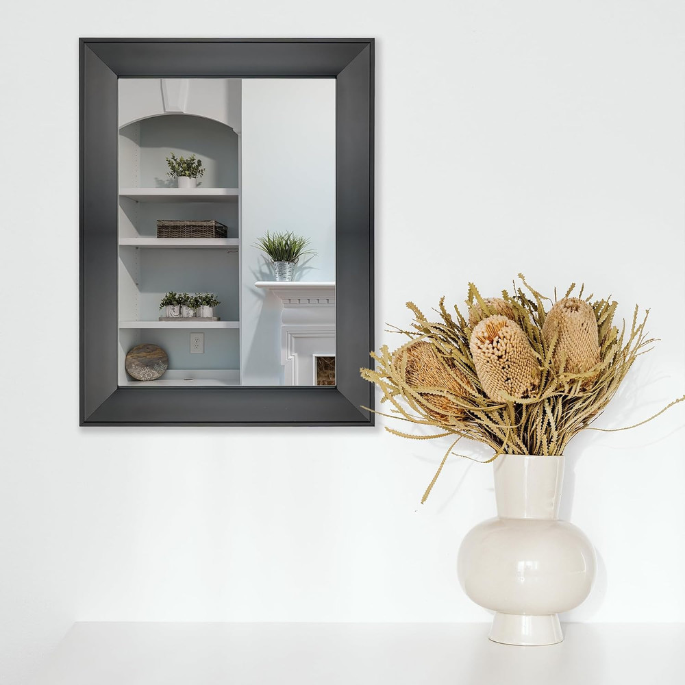 Rectangular Wall Mirror 12" X 16" Framed Mirror for Bathroom, Bedroom, Entryway,