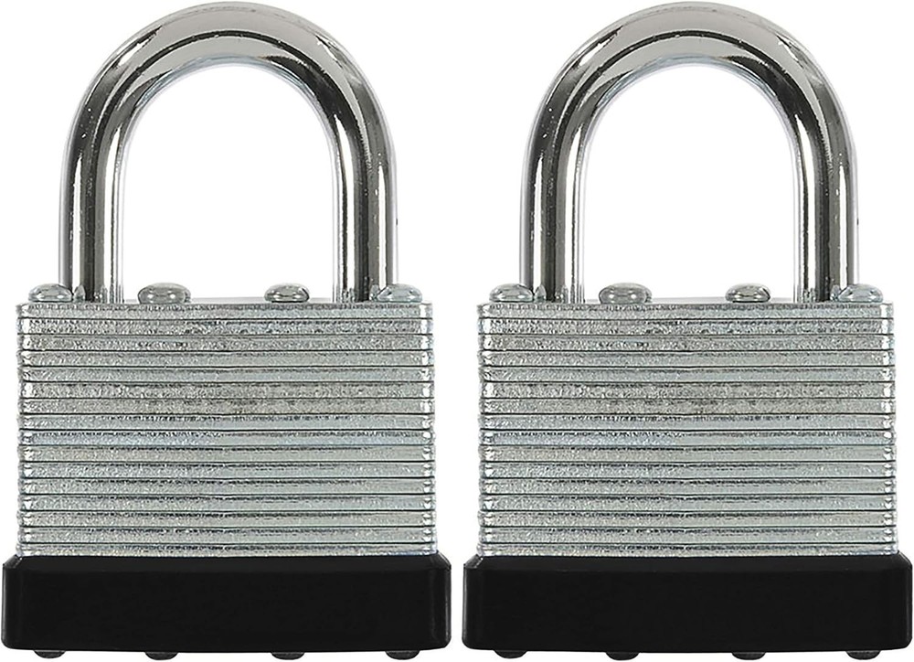 Hyper Tough 40mm Laminated Steel Keyed Padlock, 2 Pack