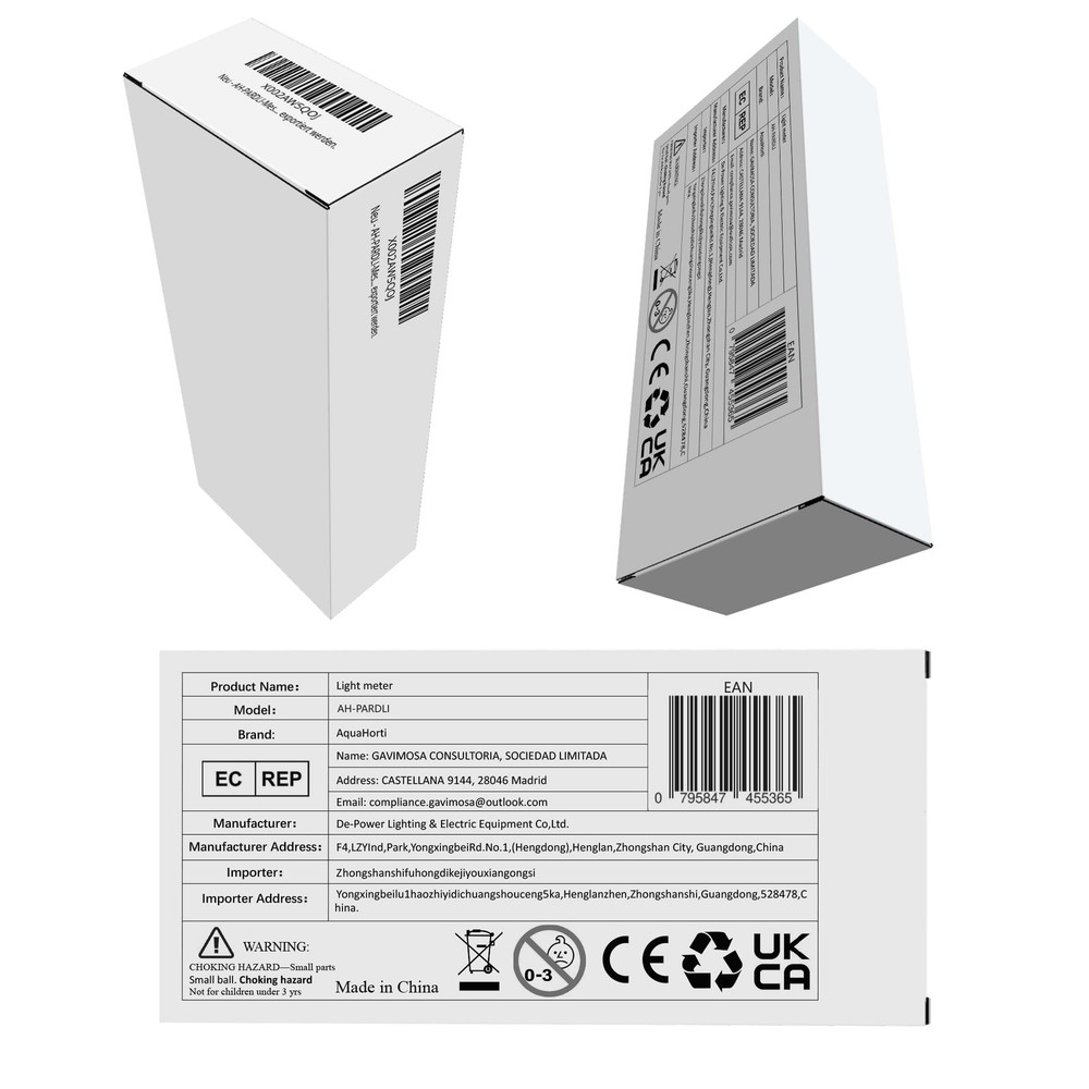 AH-PARDLI PAR Meter, Data Logging Function, 180 Days Long-Term Outdoor &...